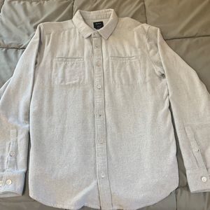 RVCA Button Down Shirt Men’s Medium Skater Grey Gray Silver